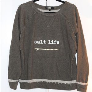 NEW HANDMADE “salt life” sweatshirt sz M